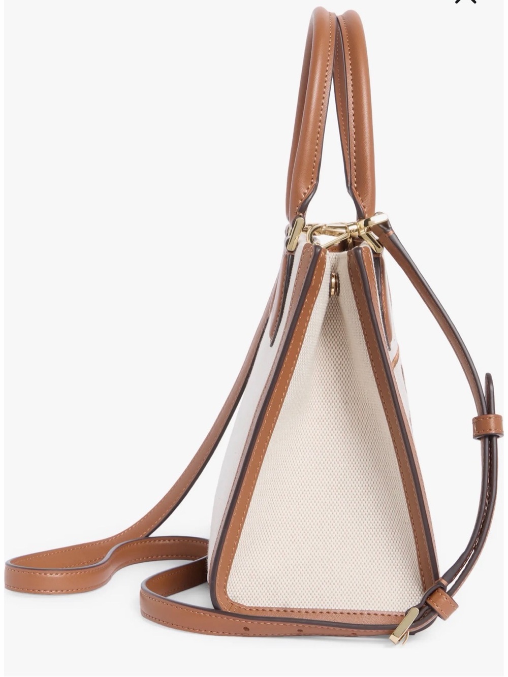 NWT Kate Spade Ellie Small Tote Warm Gingerbread Canvas Satchel KK098 - Picture 4 of 9
